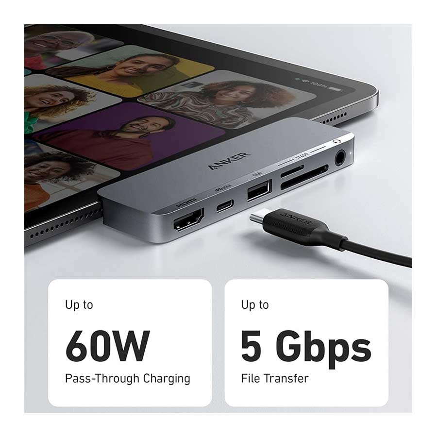 هاب USB-C شش پورت انکر مدل A8363 541
