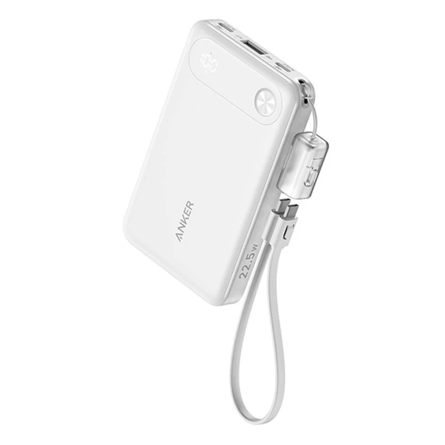 پاوربانک 22.5 وات انکر ظرفیت 10000 میلی آمپر ساعت به همراه کابل USB-C