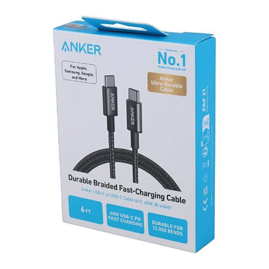 کابل تبدیل 1.8 متری USB-C به USB-C انکر