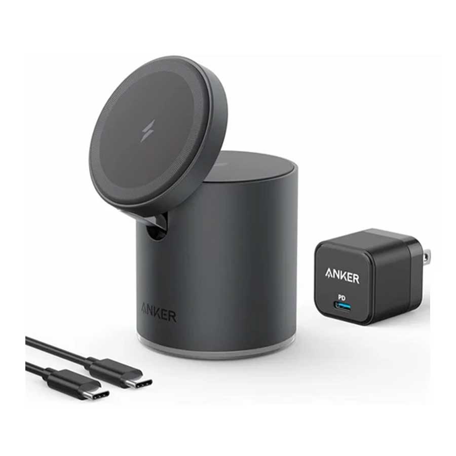 شارژر بی‌سیم انکر مدل MagGo 2-in-1 B2568