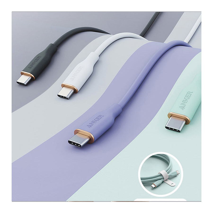 کابل 0.9 متری تبدیل USB-C به USB-C انکر مدل Powerline A8552