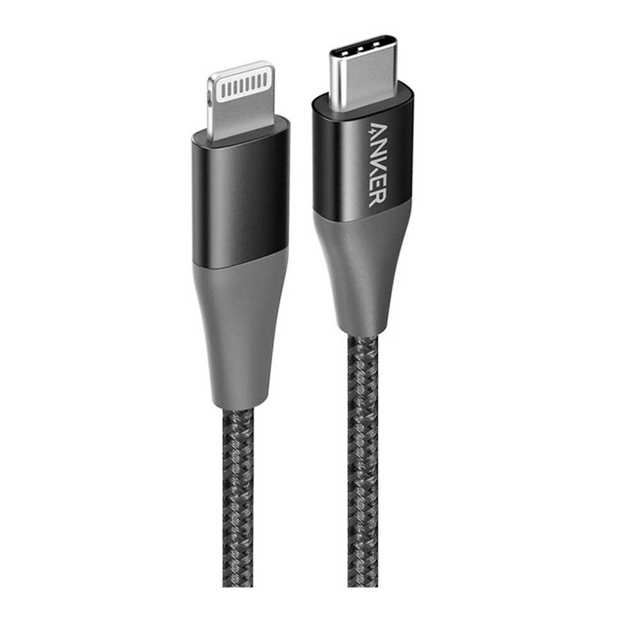 کابل 1.8 متری تبدیل USB-C به لایتنینگ انکر مدل PowerLine+ II A8653