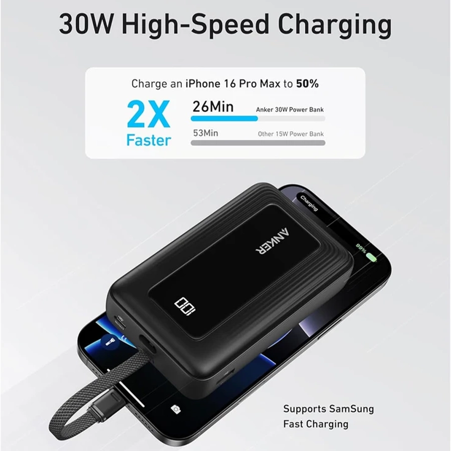 پاوربانک بی‌سیم انکر مدل Zolo A1689  ظرفیت 20000mAh