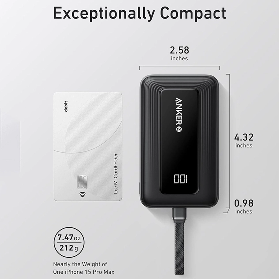 پاوربانک بی‌سیم انکر مدل Zolo A1689  ظرفیت 20000mAh