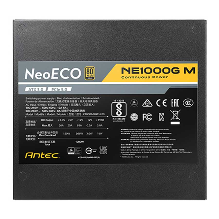 پاور کامپیوتر 1000 وات تمام ماژولار انتک مدل NE1000G M ATX 3.0