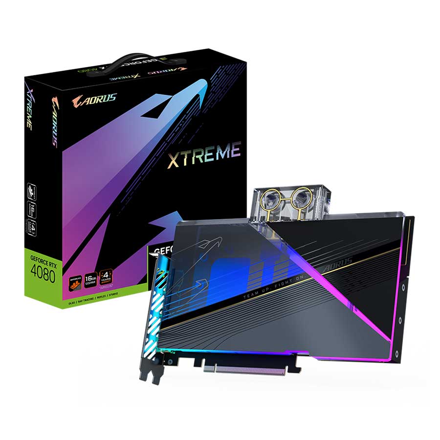 کارت گرافیک گیگابایت مدل AORUS GeForce RTX 4080 16GB XTREME WATERFORCE WB GDDR6X