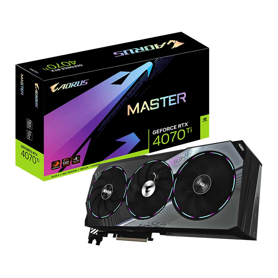 کارت گرافیک گیگابایت مدل AORUS GeForce RTX 4070 Ti MASTER 12G GDDR6X