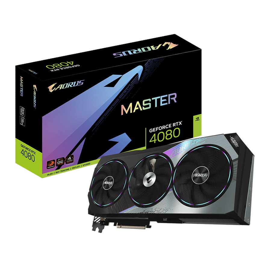 کارت گرافیک گیگابایت مدل AORUS GeForce RTX4080 16GB MASTER GDDR6X