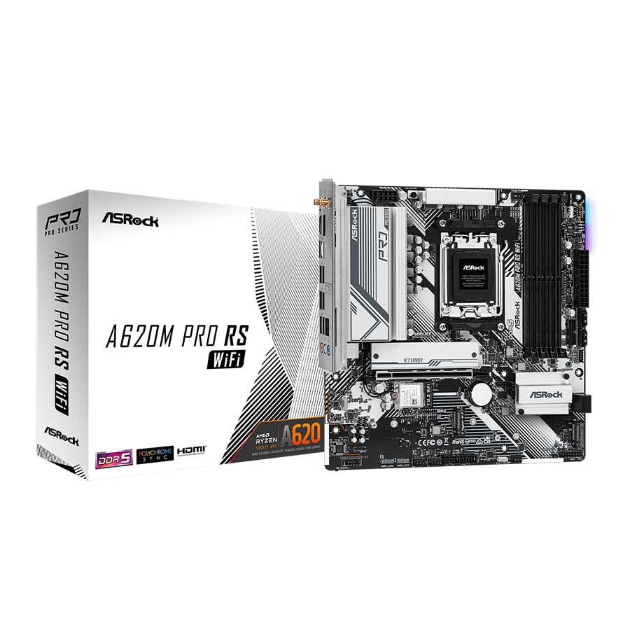 مادربرد ازراک مدل A620M Pro RS WiFi DDR5
