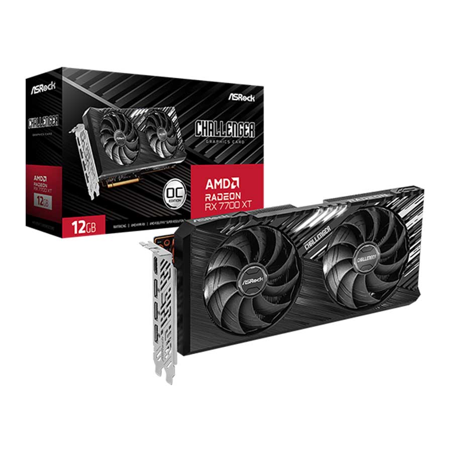 کارت گرافیک ازراک مدل AMD Radeon RX 7700 XT Challenger 12GB OC GDDR6