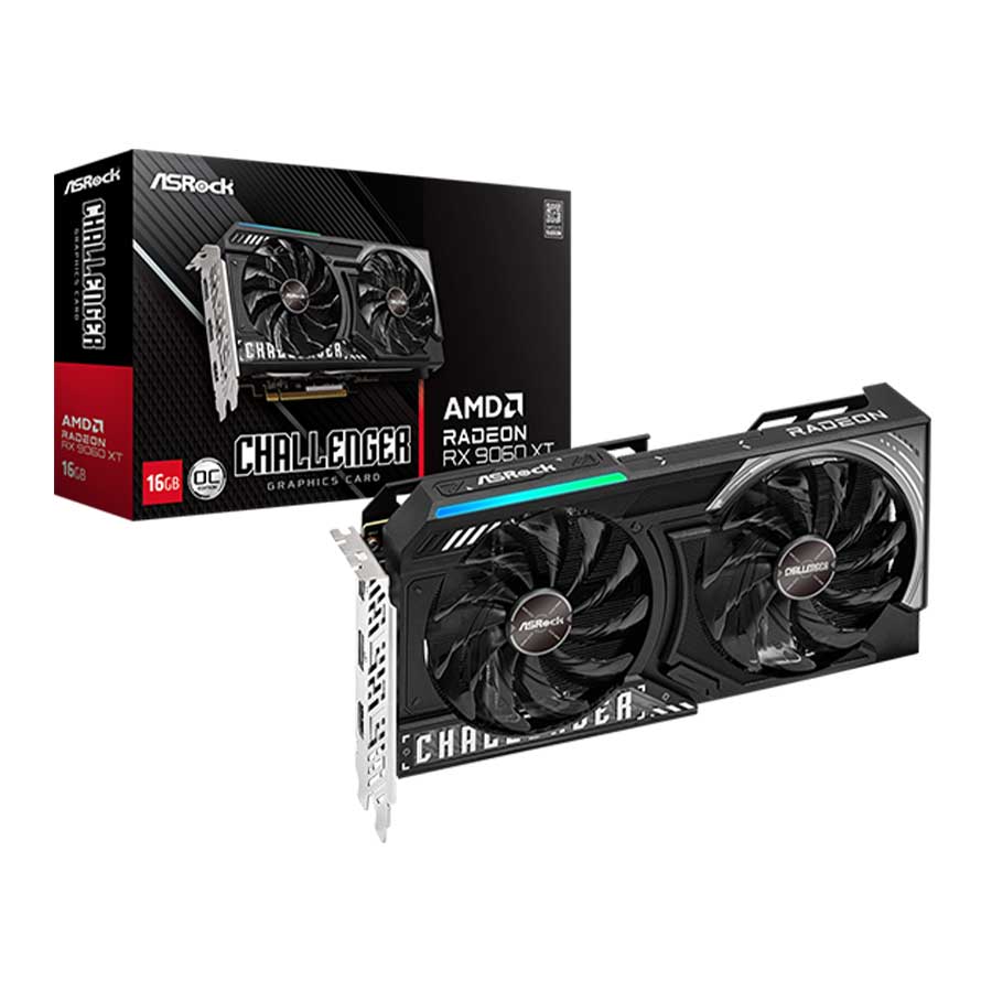 کارت گرافیک ازراک مدل AMD Radeon RX 9060 XT Challenger 16GB OC GDDR6
