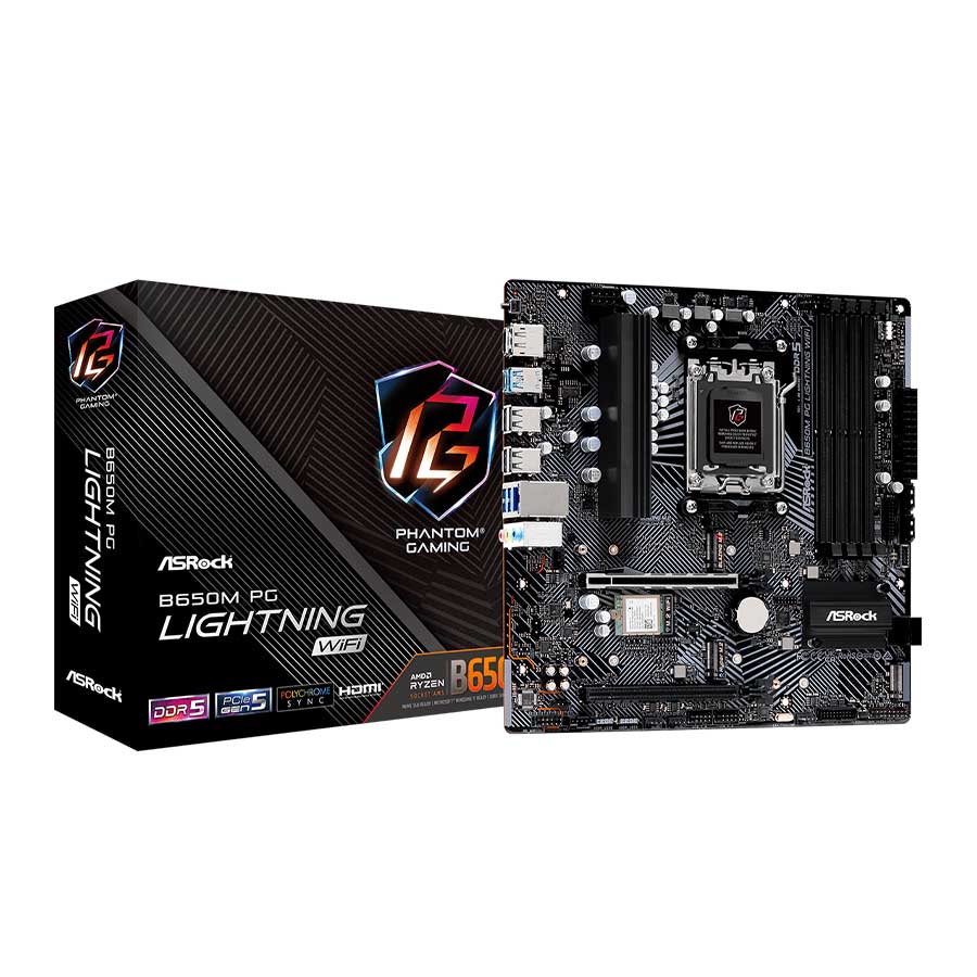 مادربرد ازراک مدل B650M PG Lightning WiFi DDR5