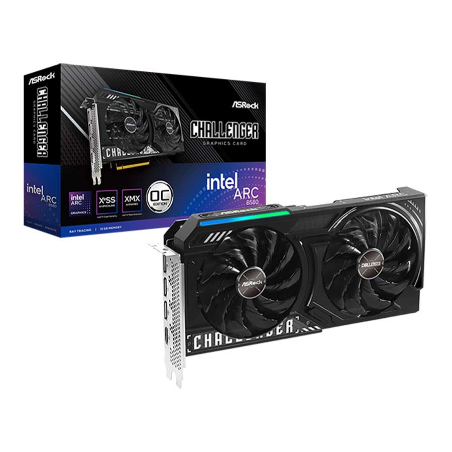 کارت گرافیک ازراک مدل Intel Arc B580 Challenger 12GB OC GDDR6
