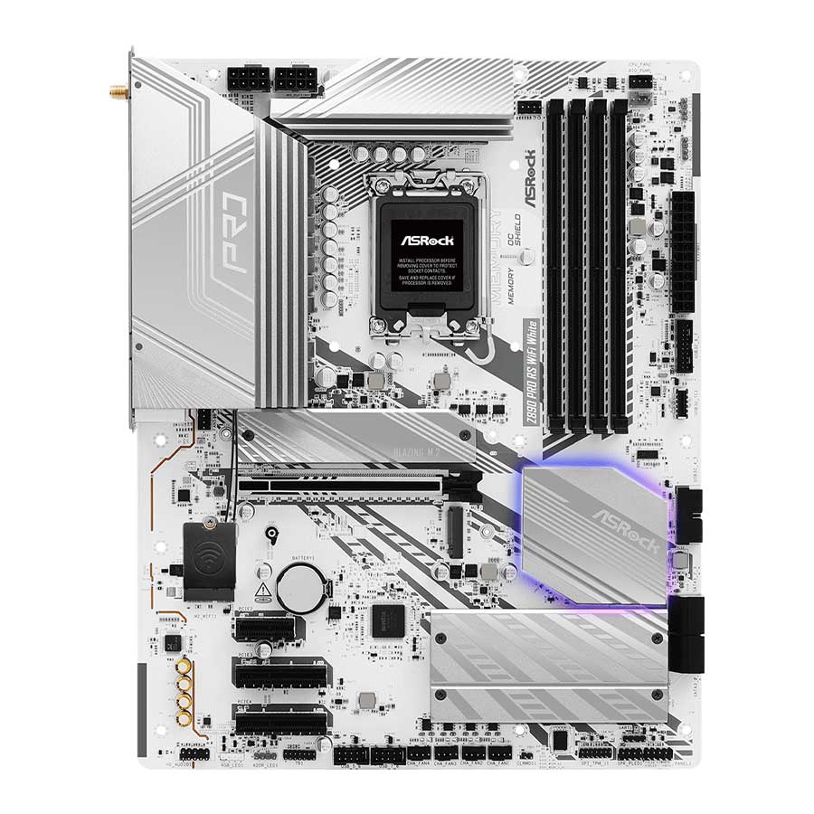 مادربرد ازراک مدل Z890 Pro RS WiFi White DDR5