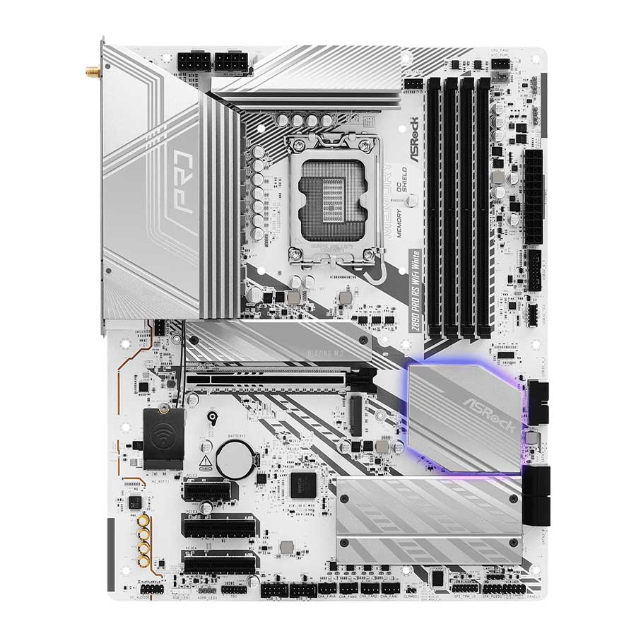 مادربرد ازراک مدل Z890 Pro RS WiFi White DDR5
