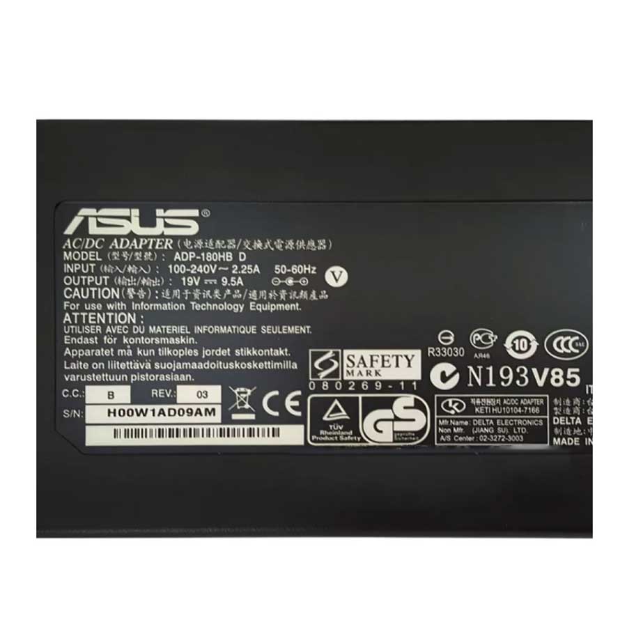 آداپتور لپ تاپ ایسوس 19V 9.5A Gimo Plus کابل PC سوکت نرمال