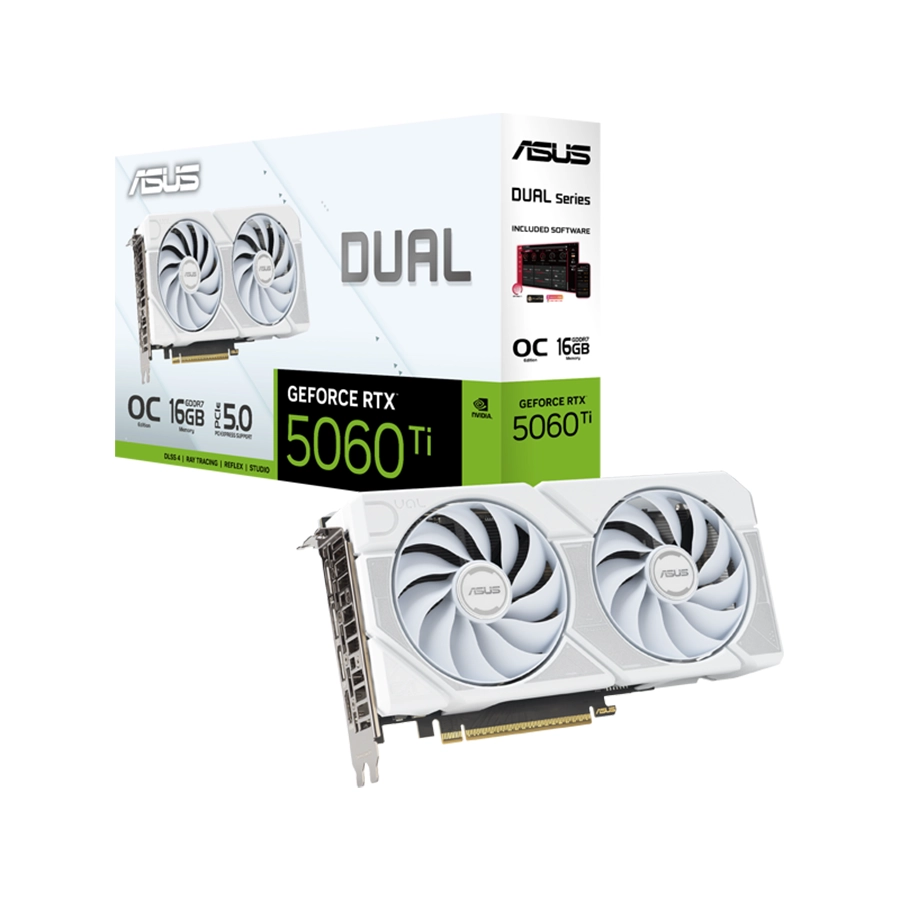 کارت گرافیک ایسوس مدل GeForce RTX 5060 Ti 16G OC WHITE GDDR7