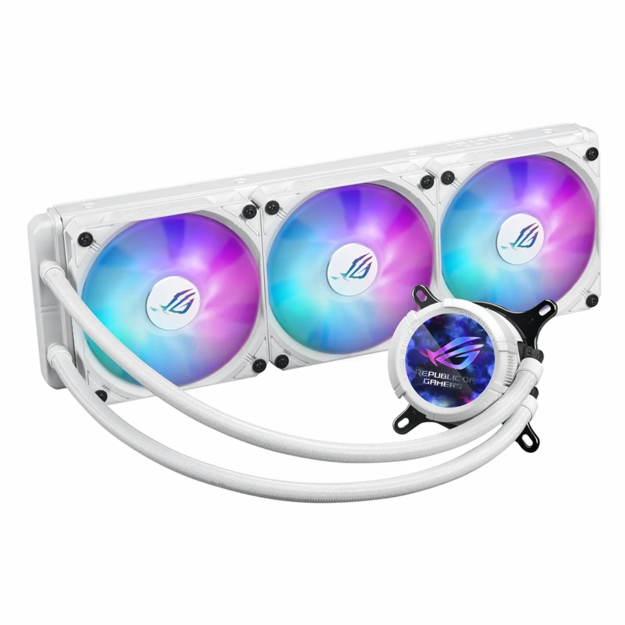 خنک کننده مایع پردازنده ایسوس مدل ROG Strix LCD III 360 ARGB White Edition