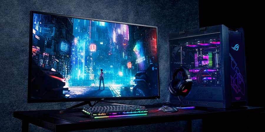 مانیتور گیمینگ 43 اینچ ایسوس مدل ROG STRIX XG43UQ قابلیت نمایش تصاویر و ویدیو هایی با کیفیت و وضوح بالا 4K UHD