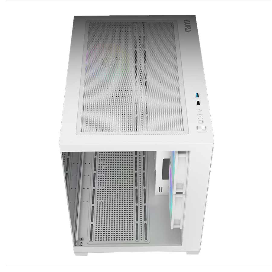 کیس کامپیوتر گیم دیاس مدل AURA GC10M WH ARGB