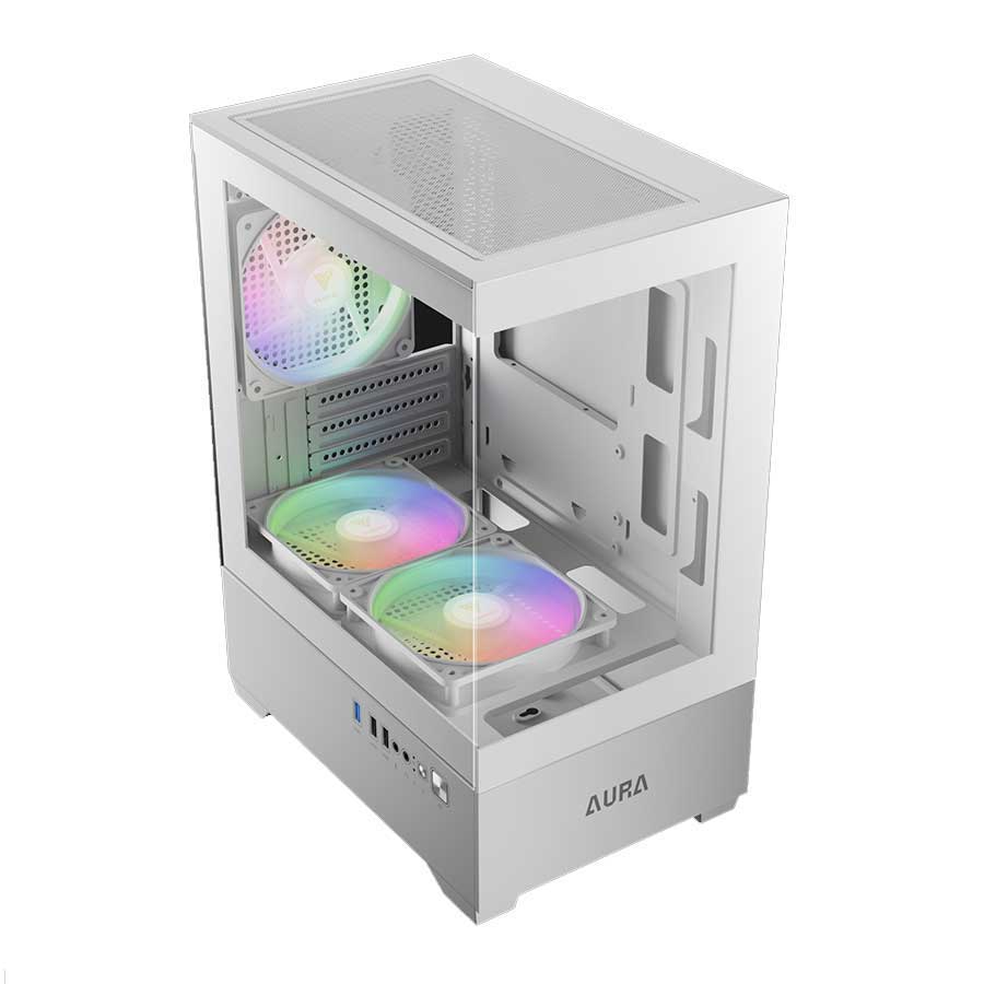 کیس کامپیوتر گیم دیاس مدل AURA GC9M WH ARGB