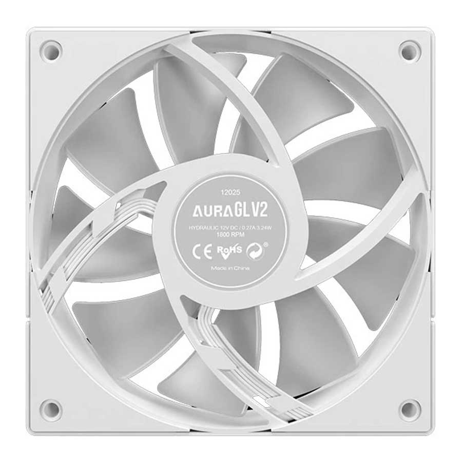خنک کننده مایع پردازنده گیم دیاس مدل AURA GL120 WH