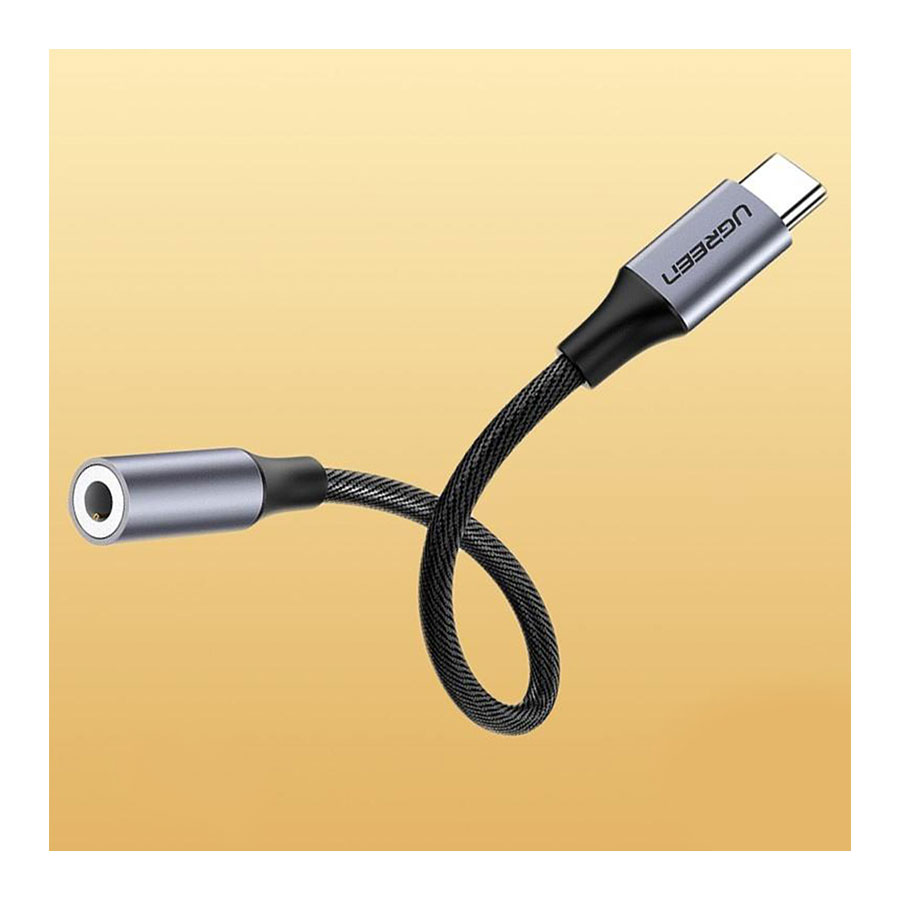 کابل 0.1 متری تبدیل USB-C به جک 3.5 میلی‌متری یوگرین مدل AV142