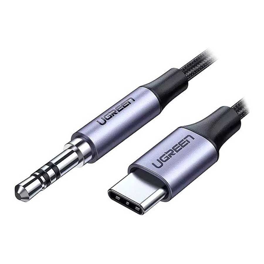 کابل 1 متری تبدیل USB-C به جک 3.5 میلی‌متری یوگرین مدل AV143