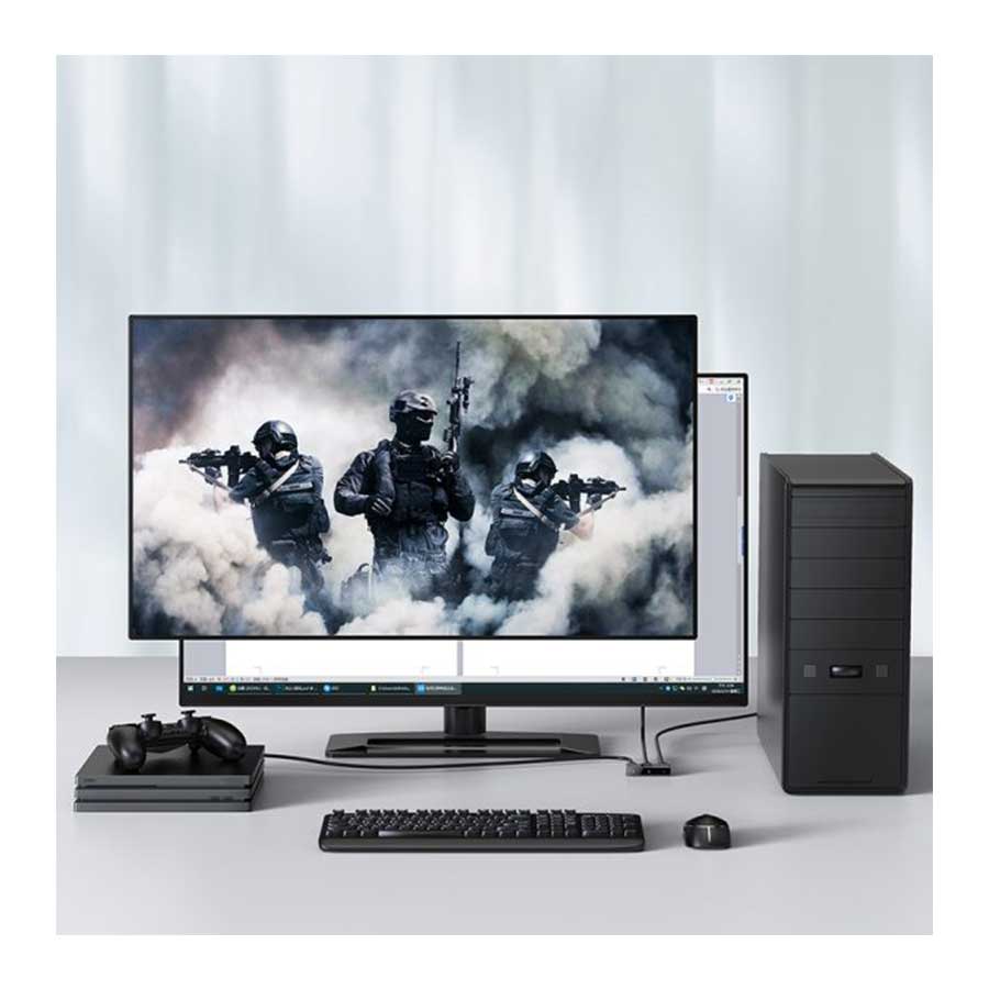 سوییچ دو پورت HDMI بیسوس مدل CAHUB-BC0G