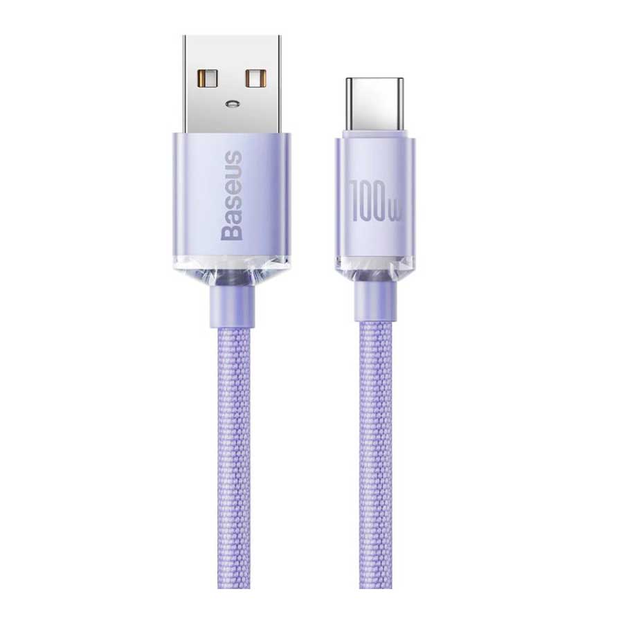 کابل تبدیل 1.2 متری USB به USB-C بیسوس مدل Crystal Shine CAJY000401