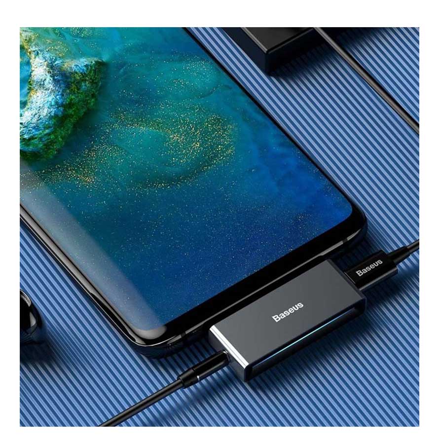 تبدیل USB-C به AUX و USB-C باسئوس مدل L57 CATL57-01