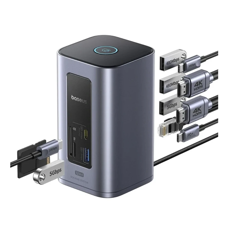 هاب و داک استیشن USB-C دوازده پورت بیسوس