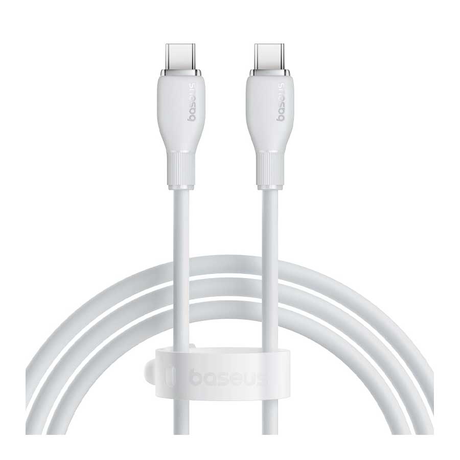 کابل تبدیل 1.2 متر USB-C به USB-C بیسوس مدل Pudding P10355702111-B1