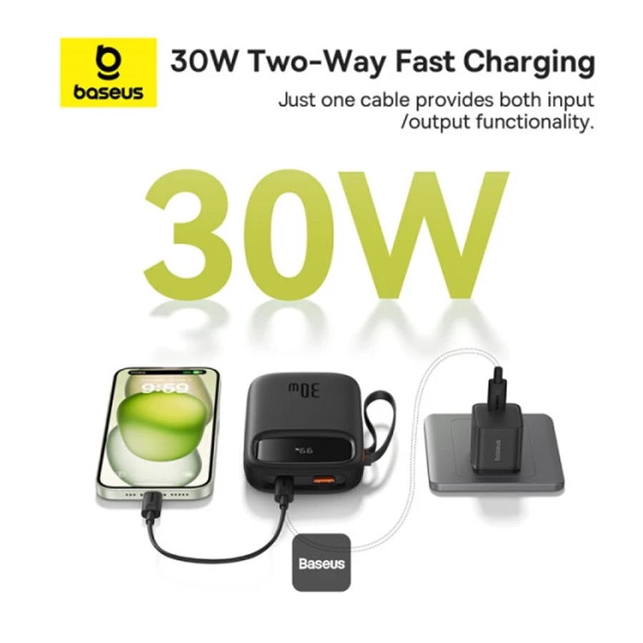 پاوربانک بیسوس مدل QPow2 30W ظرفیت 20000mAH