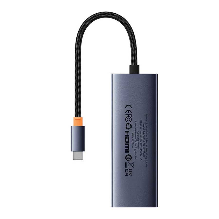 هاب USB-C شش پورت بیسوس مدل UltraJoy B00052807813-01