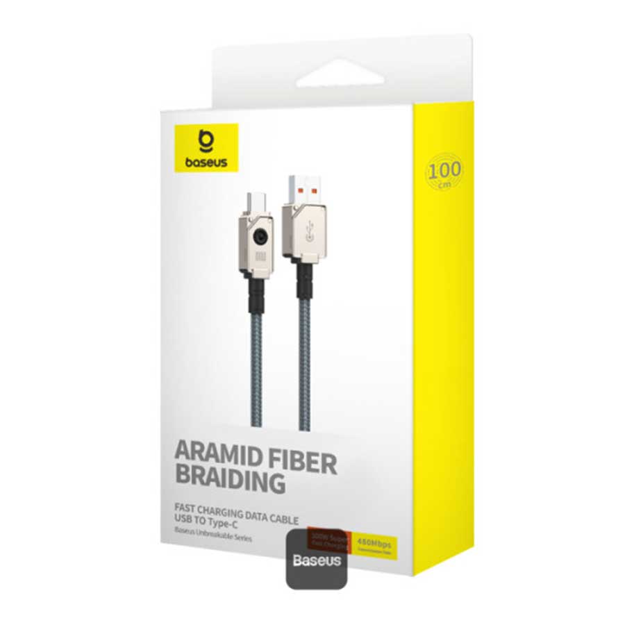 کابل تبدیل 1 متری USB به USB-C بیسوس مدل Unbreakable P10355801221-00