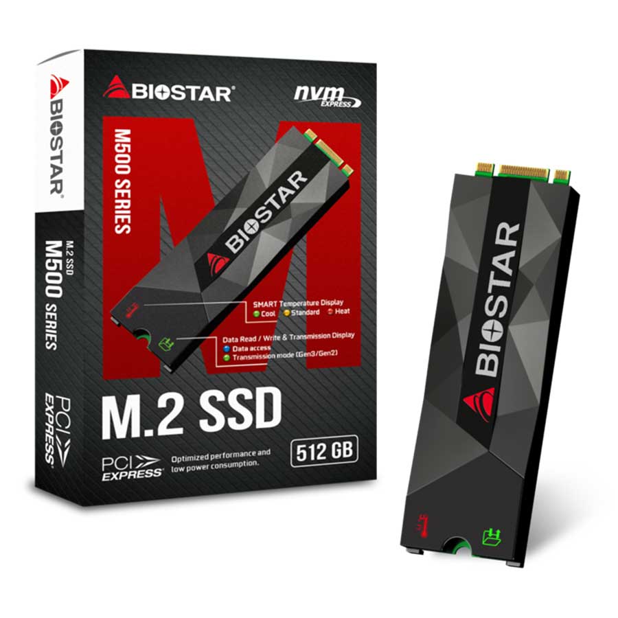 اس اس دی 512 گیگابایت بایوستار مدل M500 M.2 2280 NVMe PCIe