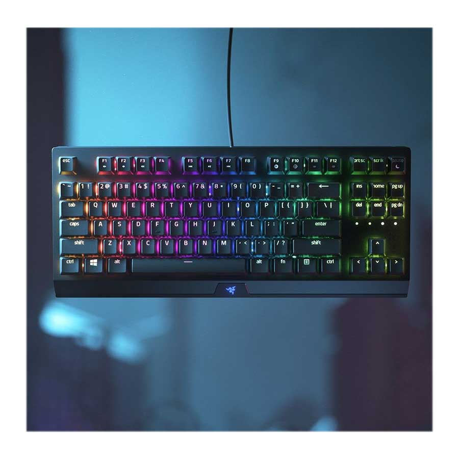 کیبورد گیمینگ باسیم ریزر BlackWidow V3 Tenkeyless-Yellow Switch