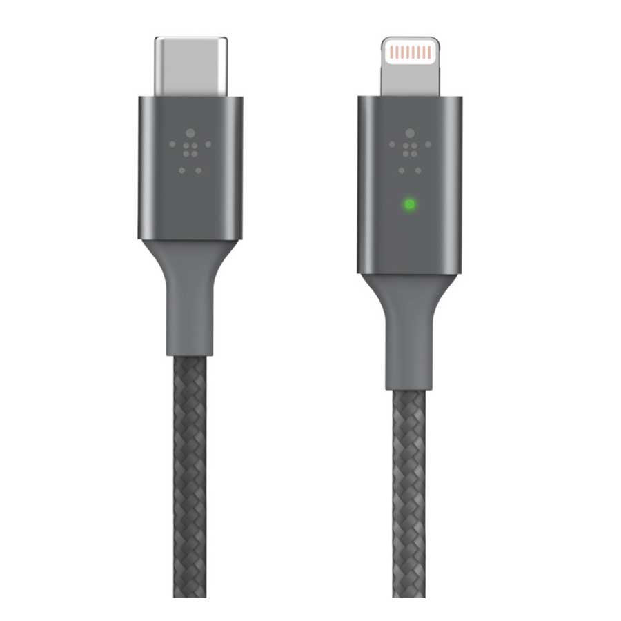 کابل تبدیل USB-C به لایتنینگ بلکین مدل BOOST CHARGE CAA006bt04BK