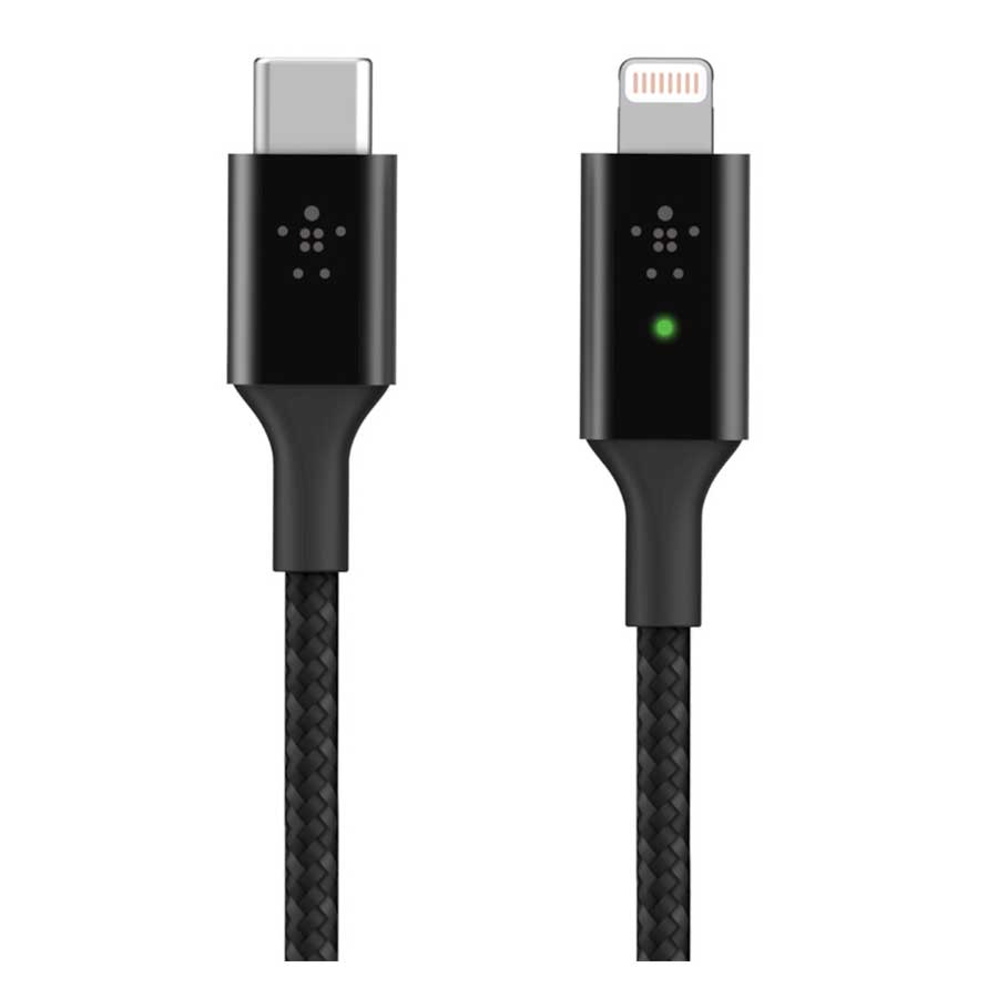 کابل تبدیل USB-C به لایتنینگ بلکین مدل BOOST CHARGE CAA006bt04BK