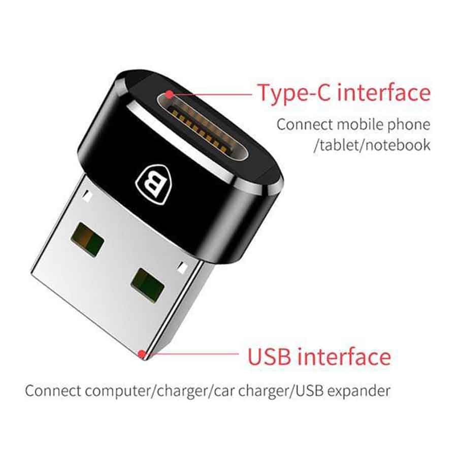 تبدیل USB-C به USB باسئوس مدل CAAOTG-01