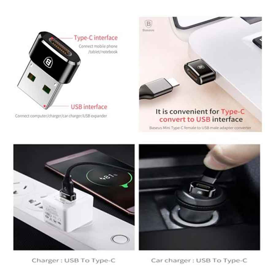 تبدیل USB-C به USB باسئوس مدل CAAOTG-01