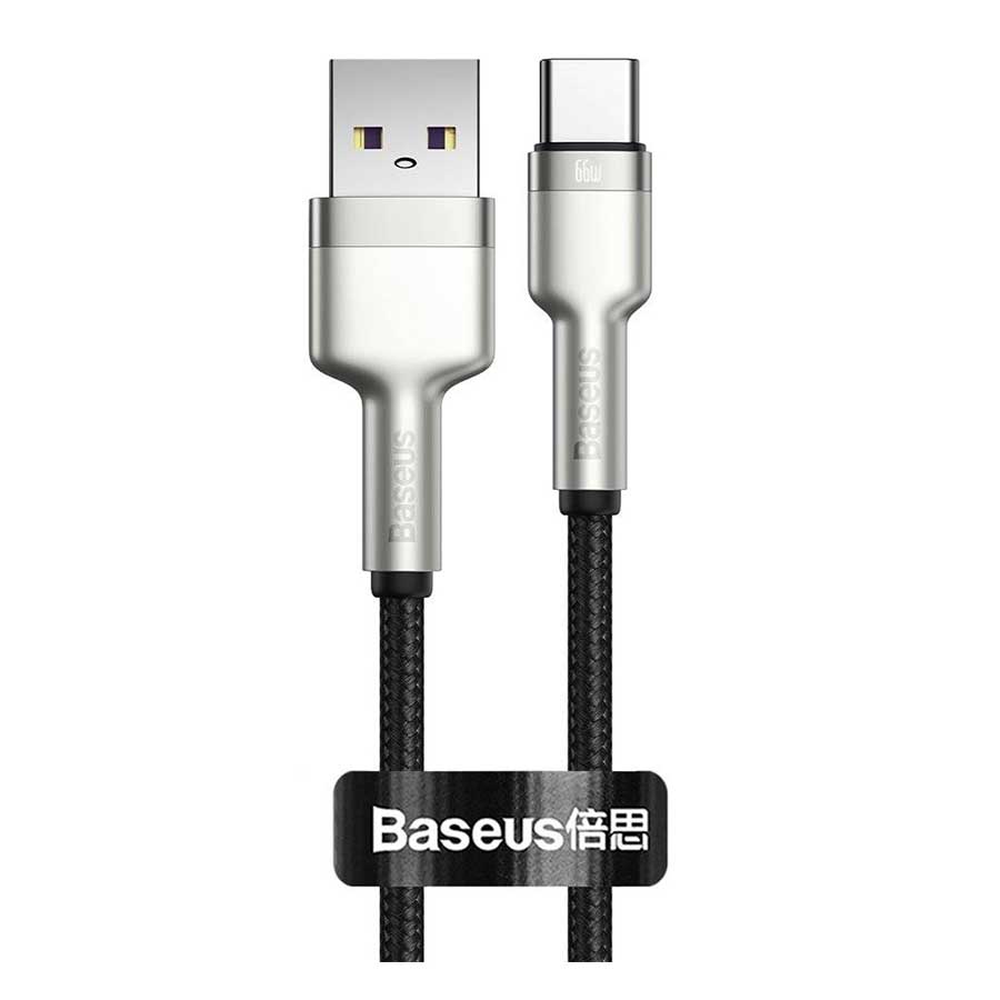 کابل تبدیل 0.25 متر USB به USB-C باسئوس مدل Cafule CAKF000001 66W