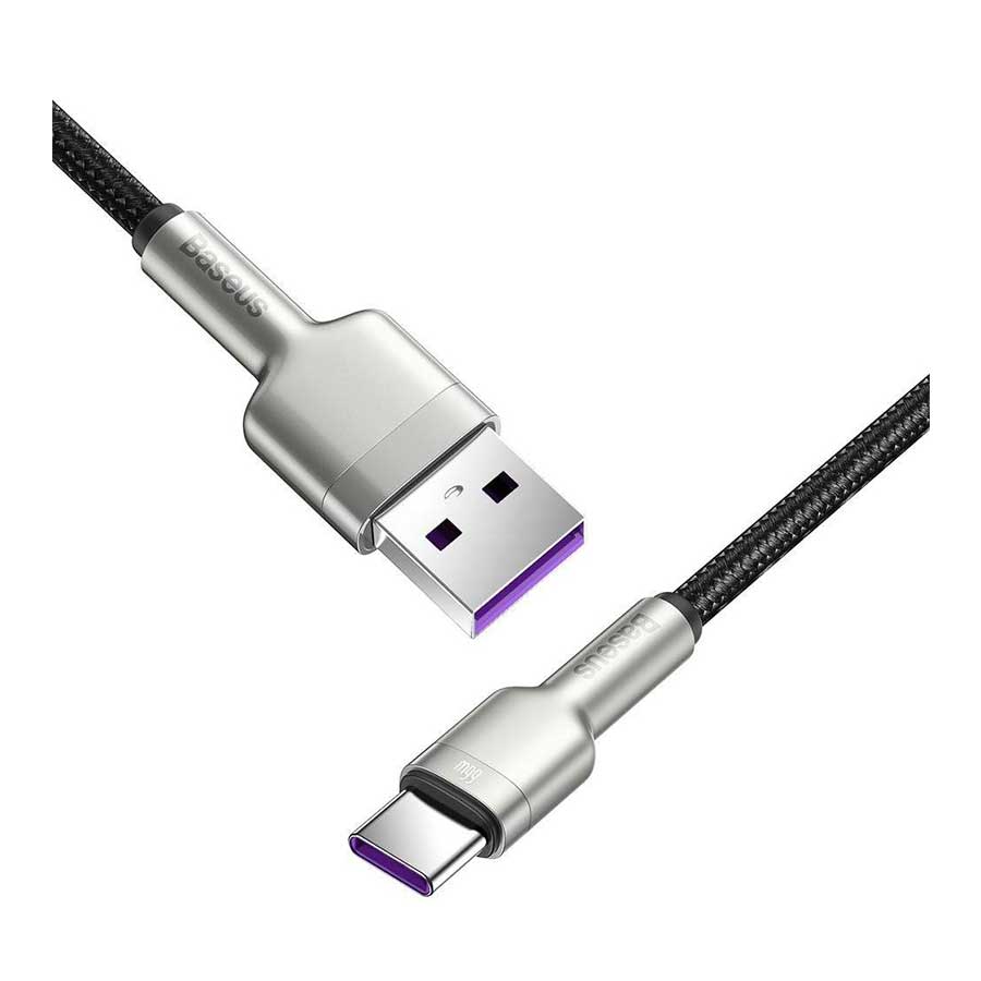 کابل تبدیل 0.25 متر USB به USB-C باسئوس مدل Cafule CAKF000001 66W
