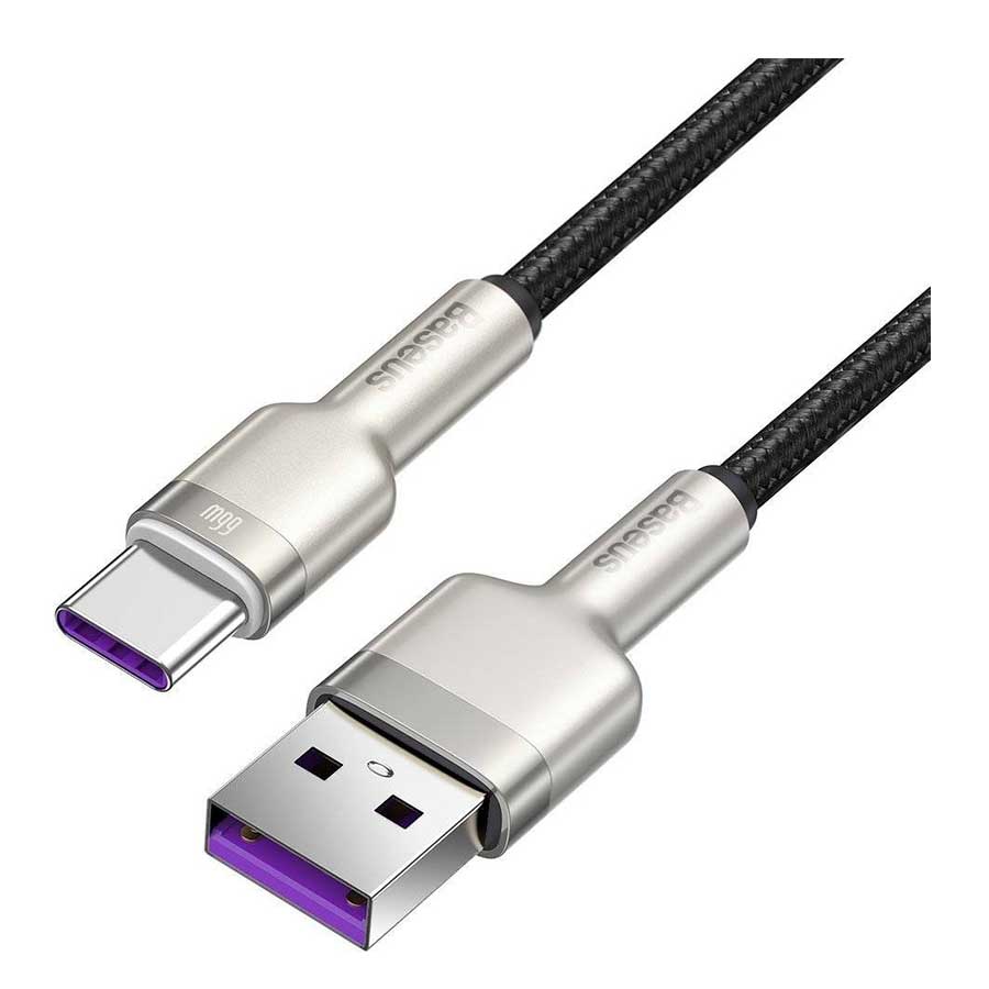 کابل تبدیل 0.25 متر USB به USB-C باسئوس مدل Cafule CAKF000001 66W