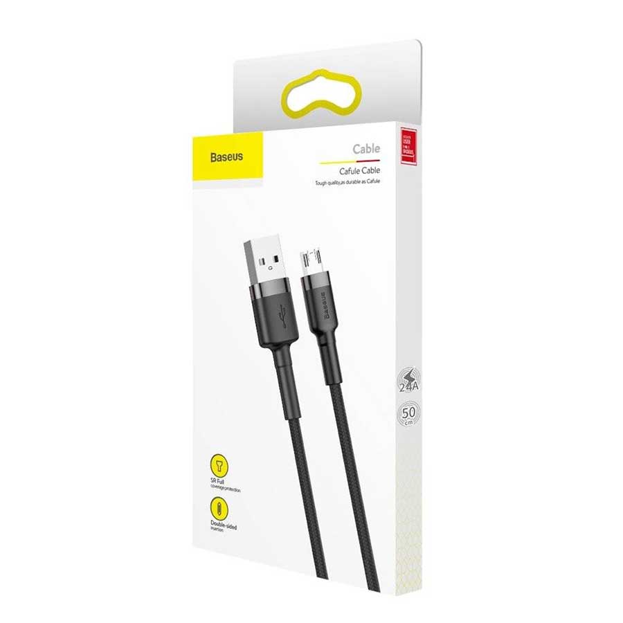 کابل تبدیل 0.5 متری USB به MicroUSB باسئوس Cafule CAMKLF-AG1