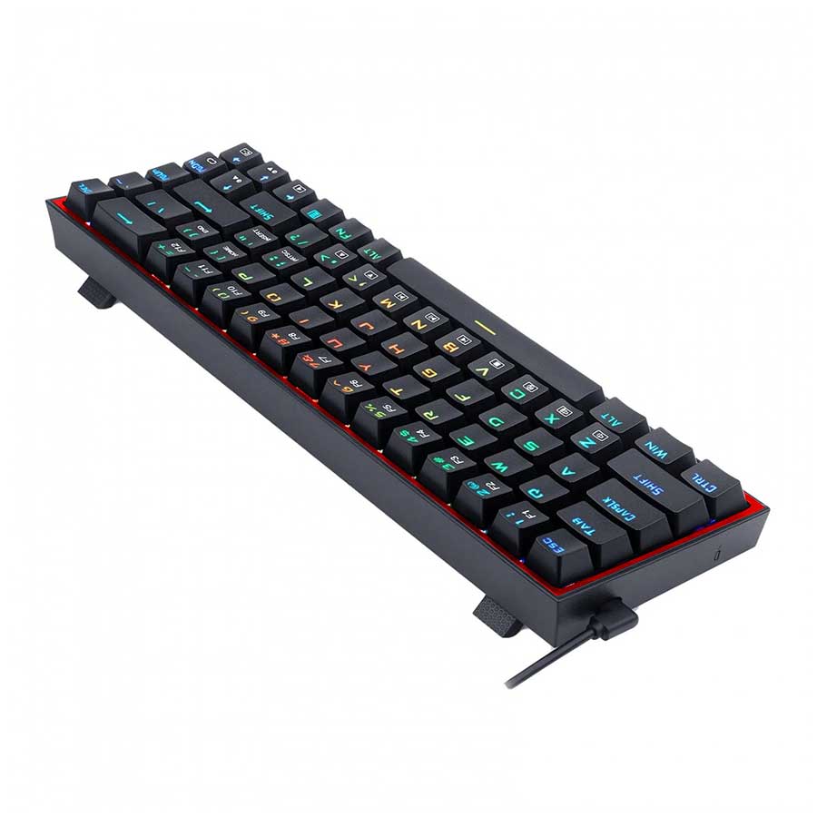 کیبورد گیمینگ باسیم ردراگون مدل CASTOR K631 RGB Red Black