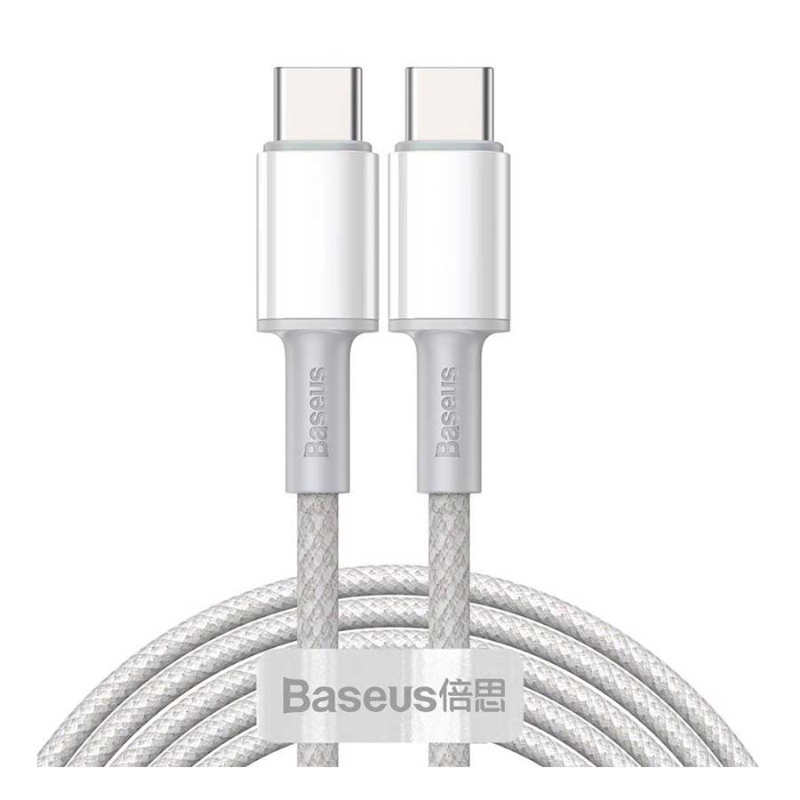 کابل تبدیل 2 متری USB-C به USB-C باسئوس مدل High Density Braided CATGD-A01