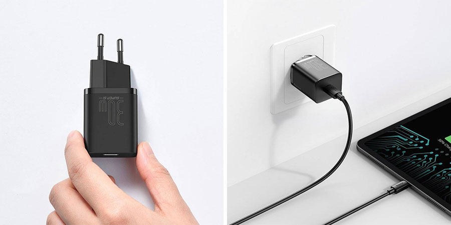 شارژر سریع USB-C بیسوس Super Si IC 30W EU CCCJG30CE CCSUP-J01