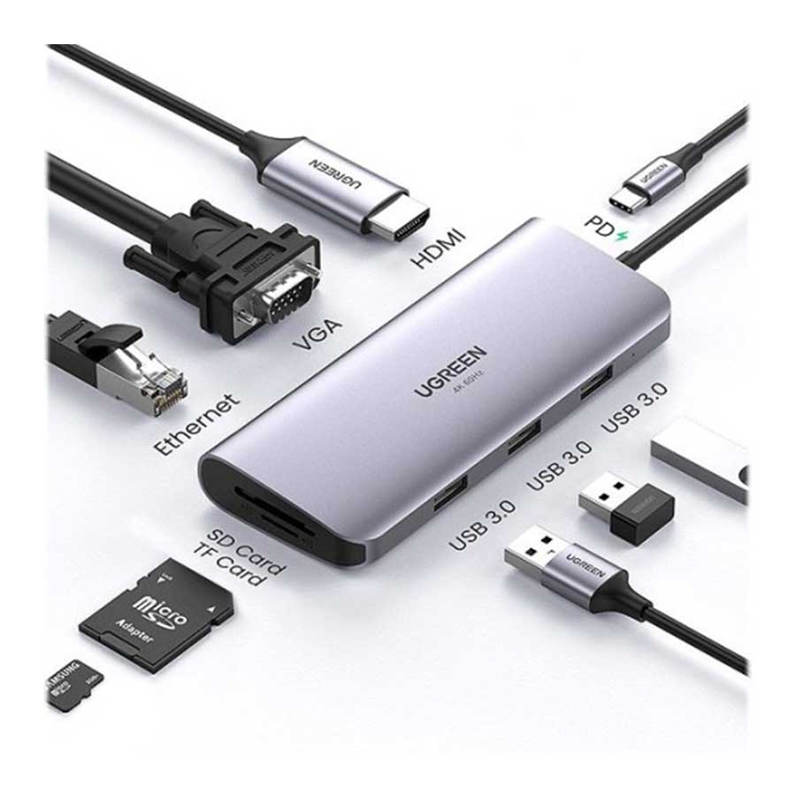 هاب USB-C نه پورت یوگرین مدل CM179